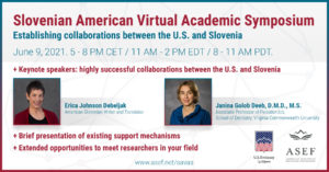 Vabilo na Slovensko-ameriški virtualni akademski simpozij (SAVAS)