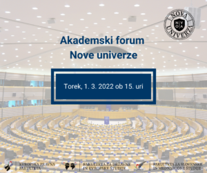 Vabilo – Akademski forum Nove univerze, 1. 3. 2022