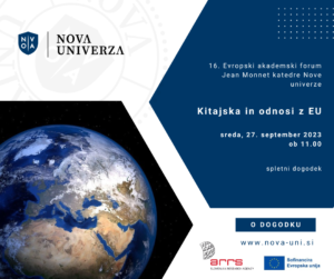 [VABILO] 16. Evropski akademski forum Jean Monnet katedre Nove univerze, 27. 9. 2023