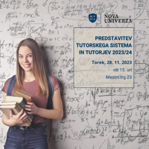 [DOGODEK] Predstavitev tutorskega sistema in tutorjev Nove univerze 2023/24
